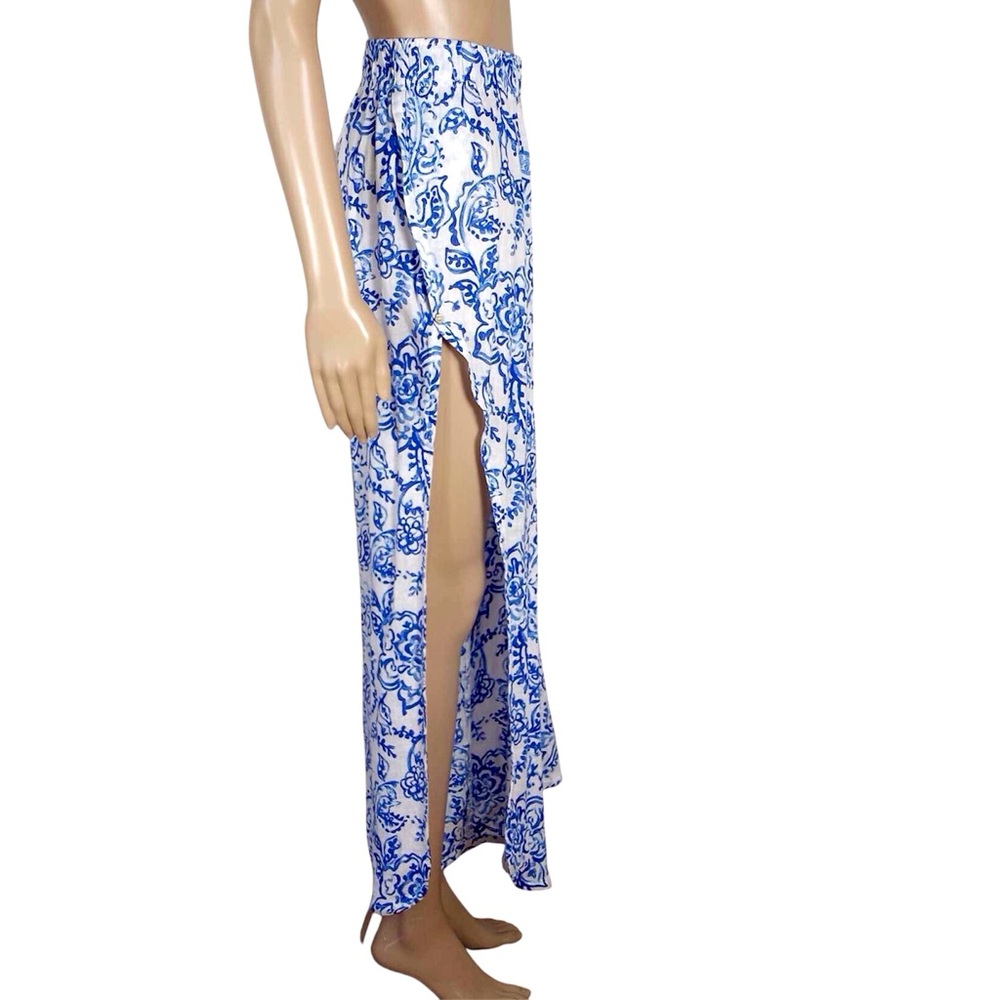 Caroline Constas Split Side Pants Tropical Floral… - image 4